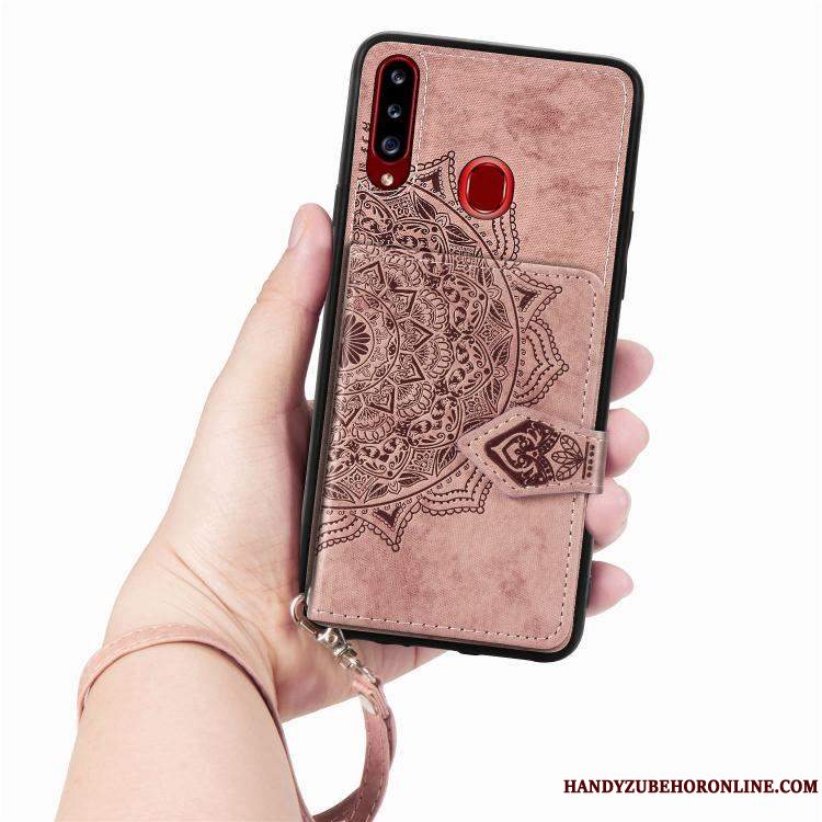 Etui Samsung Galaxy A20s Beskyttelse Rød Pulver, Cover Samsung Galaxy A20s Blød Telefon