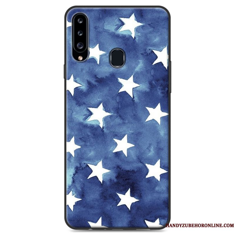 Etui Samsung Galaxy A20s Beskyttelse Scenery Telefon, Cover Samsung Galaxy A20s Malet Simple Blå