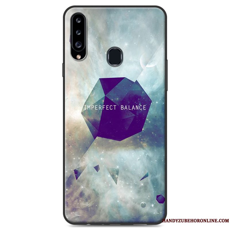 Etui Samsung Galaxy A20s Beskyttelse Scenery Telefon, Cover Samsung Galaxy A20s Malet Simple Blå