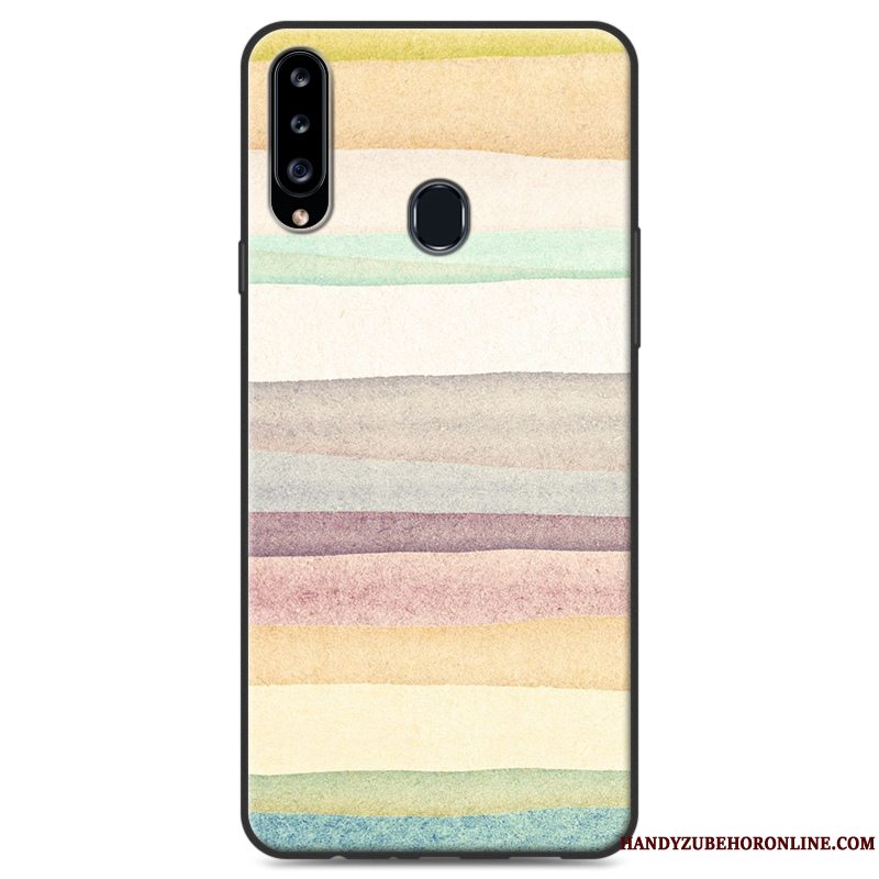 Etui Samsung Galaxy A20s Beskyttelse Scenery Telefon, Cover Samsung Galaxy A20s Malet Simple Blå