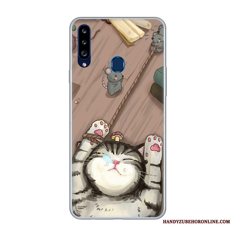 Etui Samsung Galaxy A20s Cartoon Tilpas Anti-fald, Cover Samsung Galaxy A20s Beskyttelse Hvid Af Personlighed