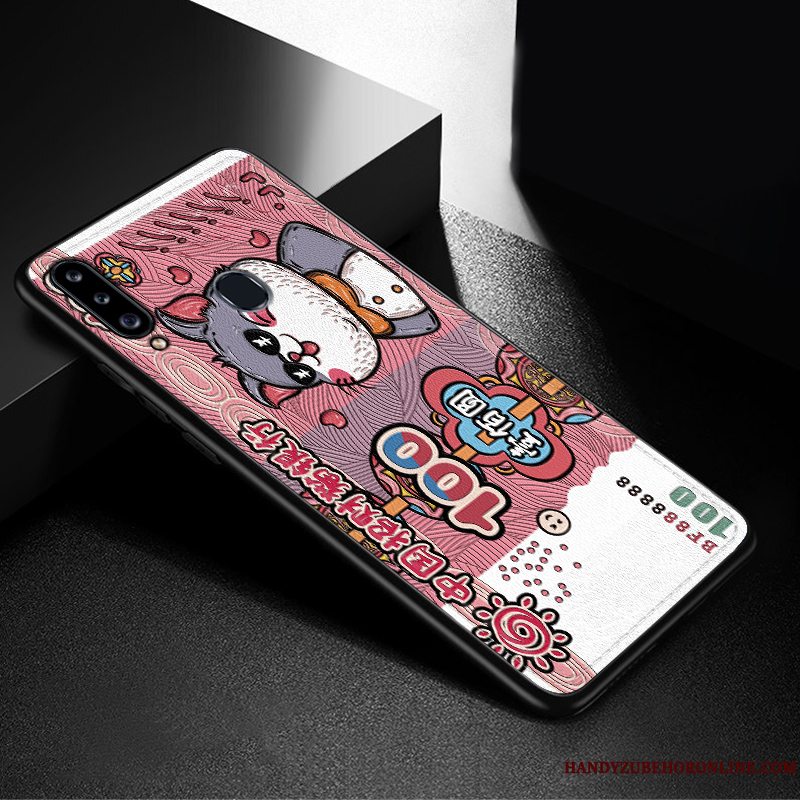 Etui Samsung Galaxy A20s Mode Grøn Guld, Cover Samsung Galaxy A20s Cartoon Telefonmønster