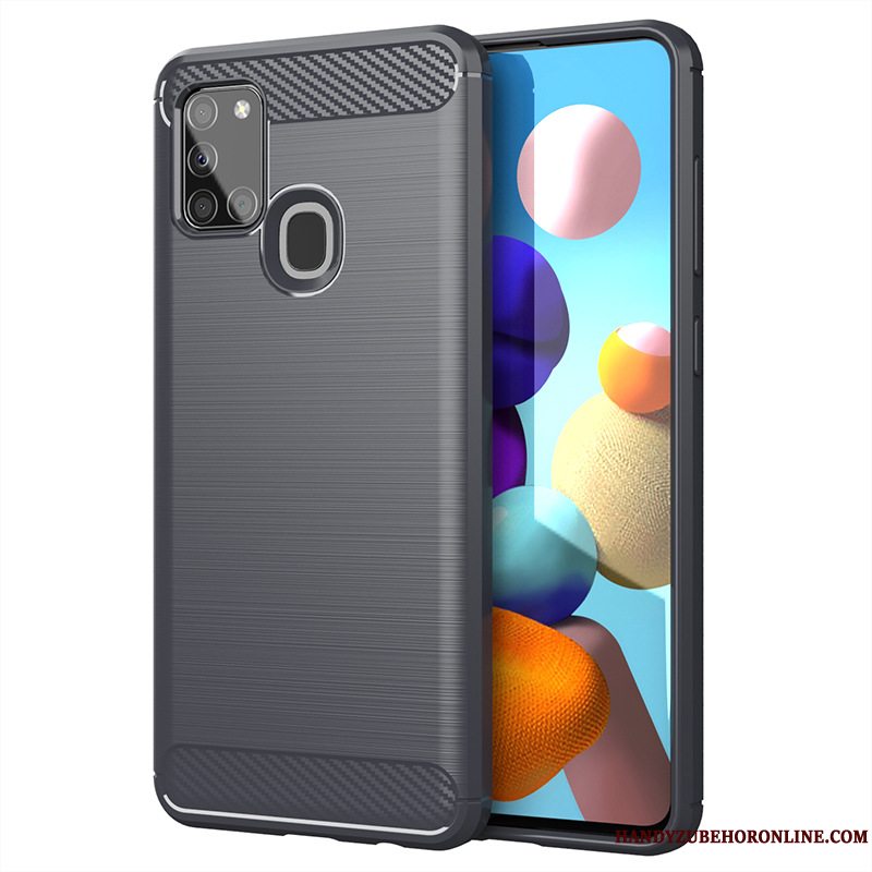 Etui Samsung Galaxy A21s Blød Mønster Fiber, Cover Samsung Galaxy A21s Beskyttelse Telefonsilke