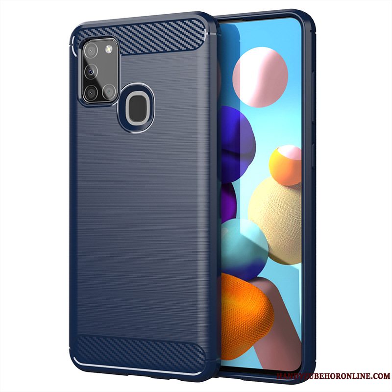 Etui Samsung Galaxy A21s Blød Mønster Fiber, Cover Samsung Galaxy A21s Beskyttelse Telefonsilke