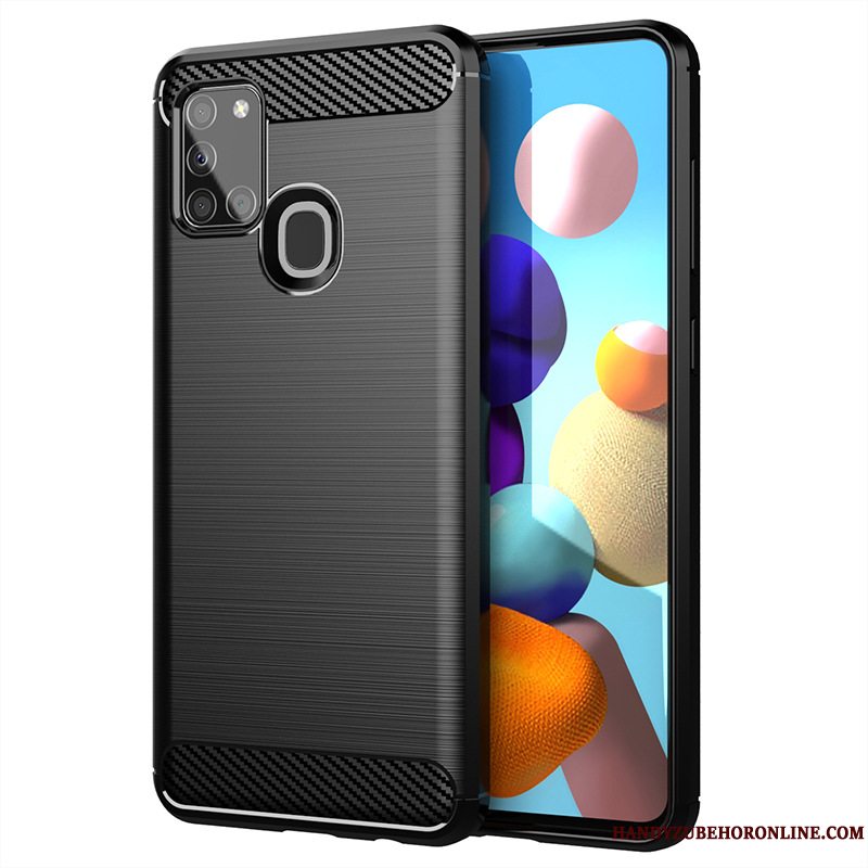 Etui Samsung Galaxy A21s Blød Mønster Fiber, Cover Samsung Galaxy A21s Beskyttelse Telefonsilke