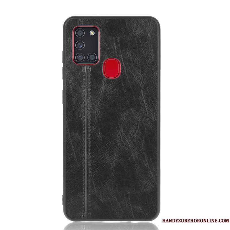 Etui Samsung Galaxy A21s Blød Telefonlille Sektion, Cover Samsung Galaxy A21s Tasker Sort Mønster