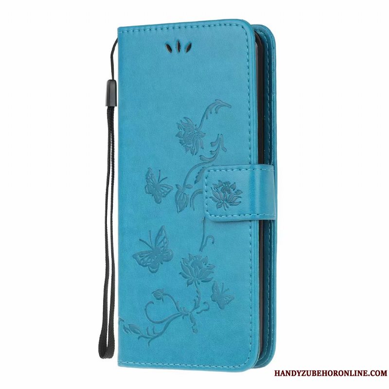 Etui Samsung Galaxy A21s Folio Lilla Telefon, Cover Samsung Galaxy A21s Tasker Kort Anti-fald