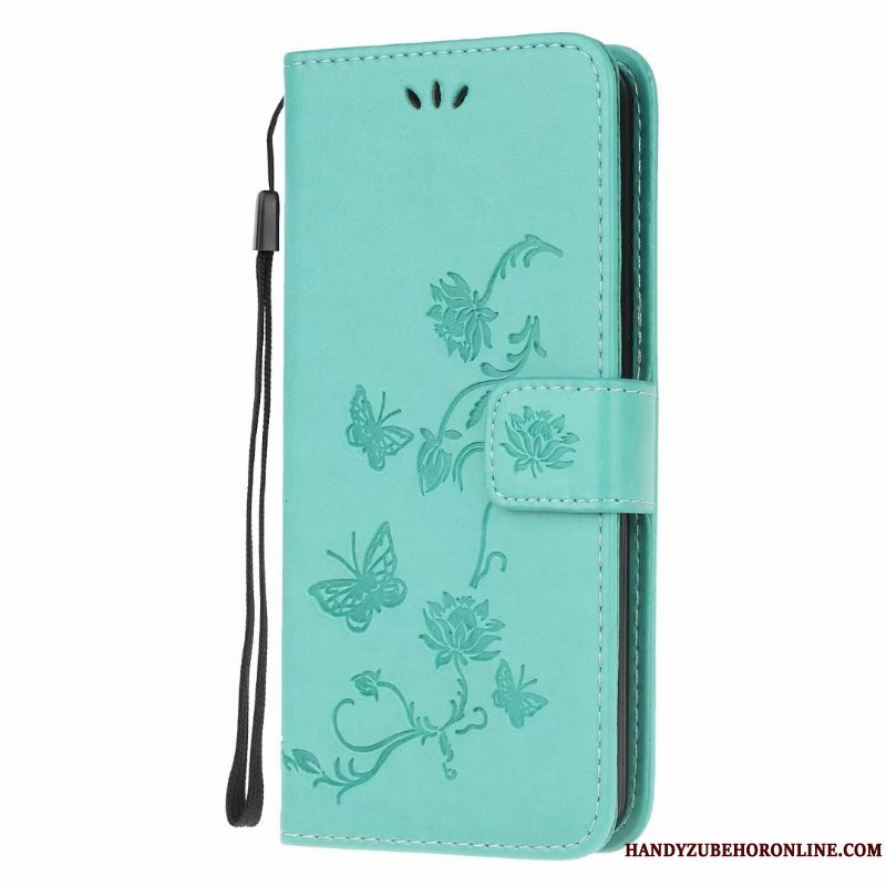 Etui Samsung Galaxy A21s Folio Lilla Telefon, Cover Samsung Galaxy A21s Tasker Kort Anti-fald