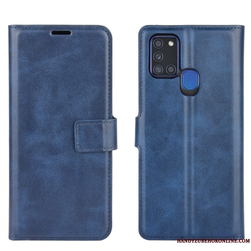 Etui Samsung Galaxy A21s Læder Mønster Hængende Ornamenter, Cover Samsung Galaxy A21s Beskyttelse Cow Telefon