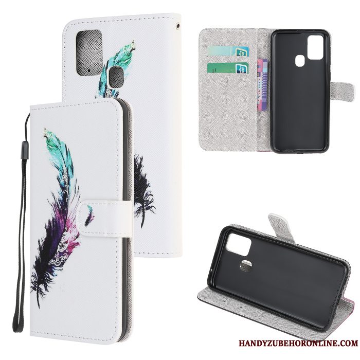 Etui Samsung Galaxy A21s Læder Telefonsort, Cover Samsung Galaxy A21s Beskyttelse