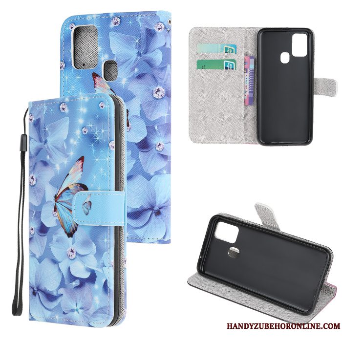 Etui Samsung Galaxy A21s Læder Telefonsort, Cover Samsung Galaxy A21s Beskyttelse