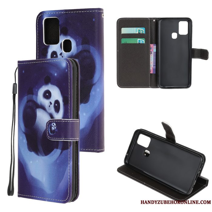 Etui Samsung Galaxy A21s Læder Telefonsort, Cover Samsung Galaxy A21s Beskyttelse