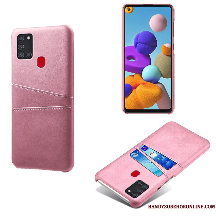 Etui Samsung Galaxy A21s Tasker Af Personlighed Gul, Cover Samsung Galaxy A21s Læder Lille Sektion Kort