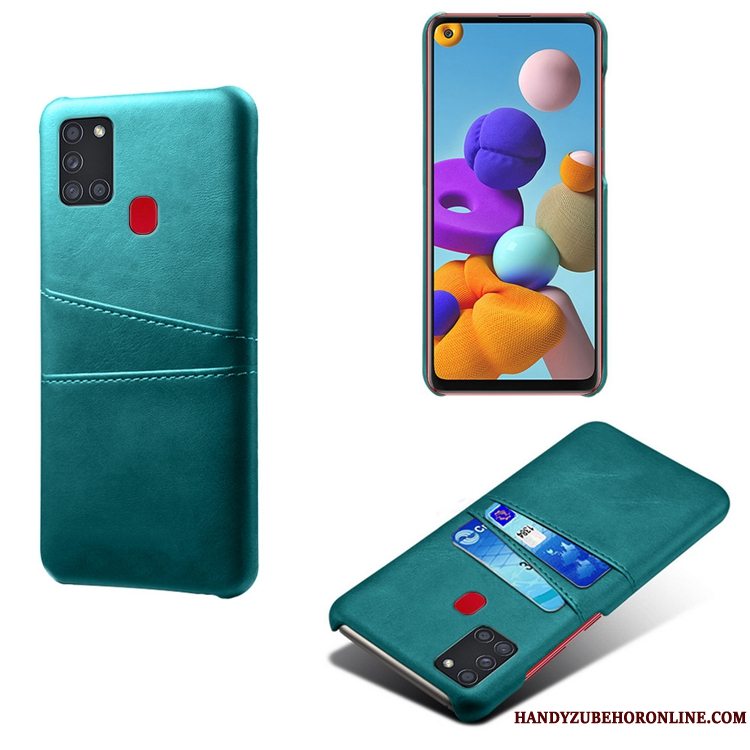 Etui Samsung Galaxy A21s Tasker Af Personlighed Gul, Cover Samsung Galaxy A21s Læder Lille Sektion Kort