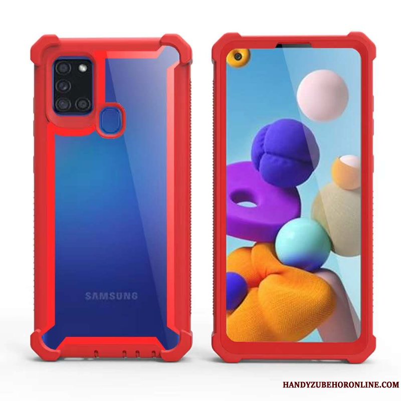 Etui Samsung Galaxy A21s Tasker Anti-fald Gul, Cover Samsung Galaxy A21s Beskyttelse Europa Hård