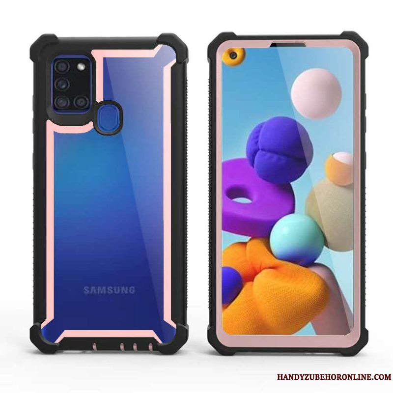 Etui Samsung Galaxy A21s Tasker Anti-fald Gul, Cover Samsung Galaxy A21s Beskyttelse Europa Hård