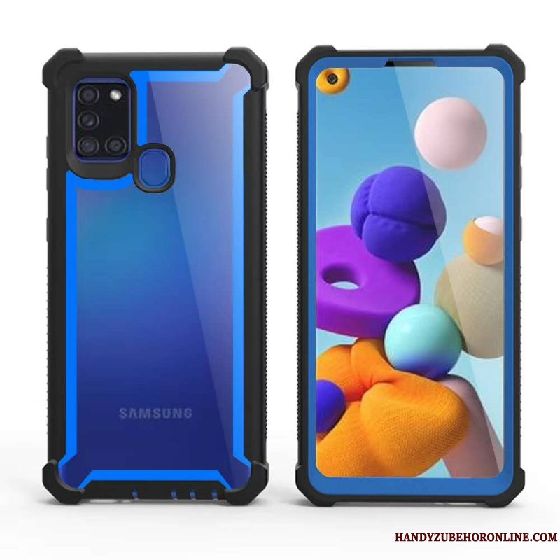 Etui Samsung Galaxy A21s Tasker Anti-fald Gul, Cover Samsung Galaxy A21s Beskyttelse Europa Hård