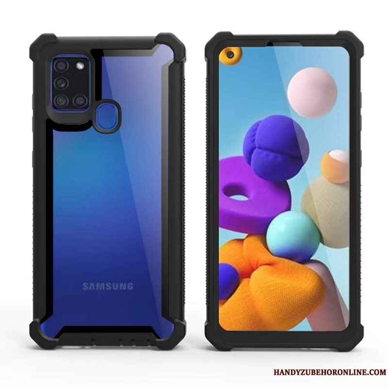 Etui Samsung Galaxy A21s Tasker Anti-fald Gul, Cover Samsung Galaxy A21s Beskyttelse Europa Hård