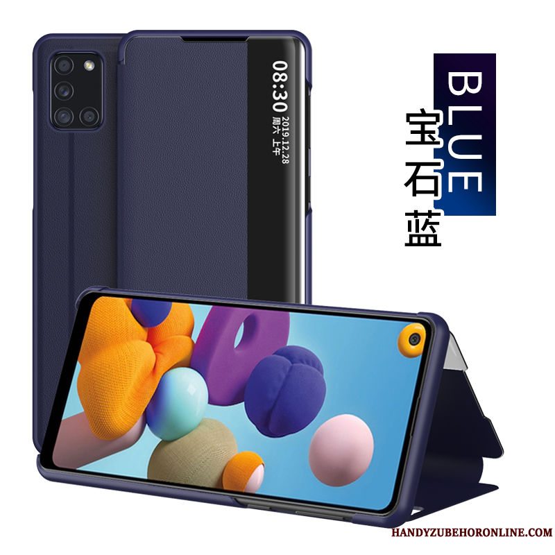 Etui Samsung Galaxy A21s Tasker Rød Vækstdvale, Cover Samsung Galaxy A21s Beskyttelse Anti-fald Telefon