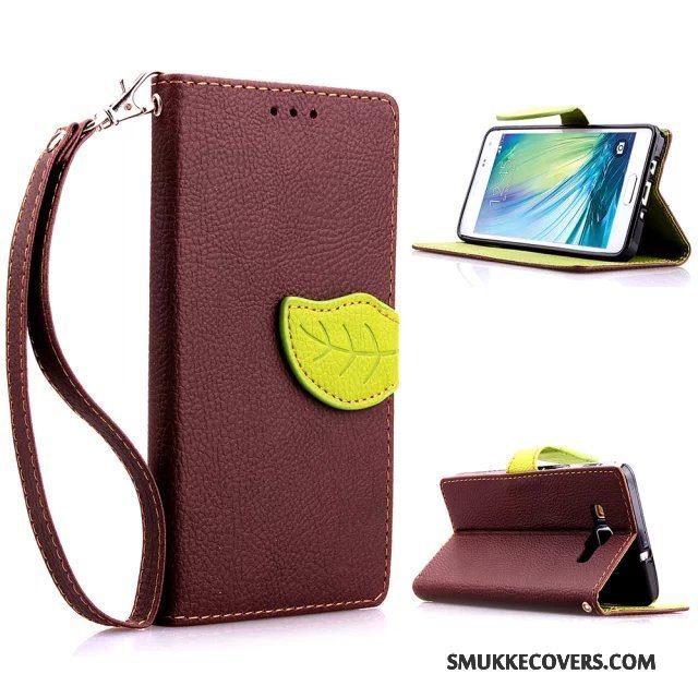 Etui Samsung Galaxy A3 2015 Beskyttelse Telefonrød, Cover Samsung Galaxy A3 2015 Læder Anti-fald