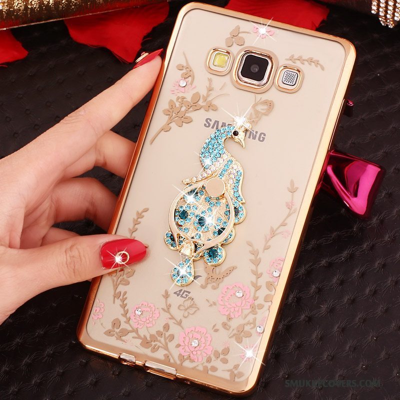 Etui Samsung Galaxy A3 2015 Blød Telefonlyserød, Cover Samsung Galaxy A3 2015 Strass Ring