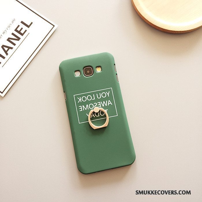 Etui Samsung Galaxy A3 2015 Kreativ Mørkegrøn Nubuck, Cover Samsung Galaxy A3 2015 Beskyttelse Af Personlighed Telefon