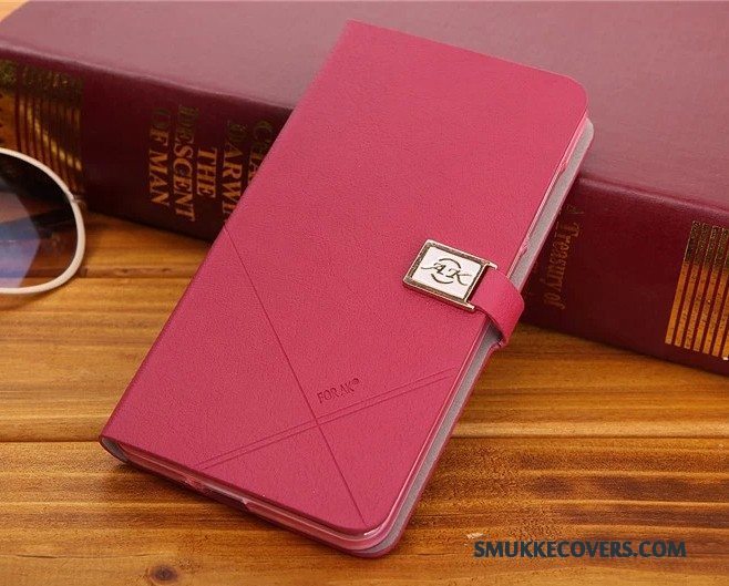 Etui Samsung Galaxy A3 2015 Læder Telefontynd, Cover Samsung Galaxy A3 2015 Beskyttelse Lyserød