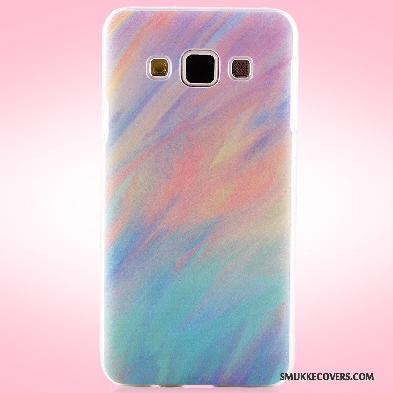 Etui Samsung Galaxy A3 2015 Malet Telefonhård, Cover Samsung Galaxy A3 2015 Beskyttelse Nubuck Lyserød