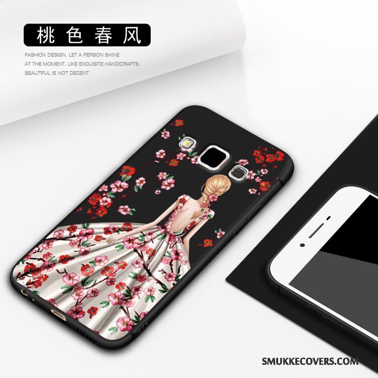 Etui Samsung Galaxy A3 2015 Silikone Anti-fald Sort, Cover Samsung Galaxy A3 2015 Tasker Telefonsmuk