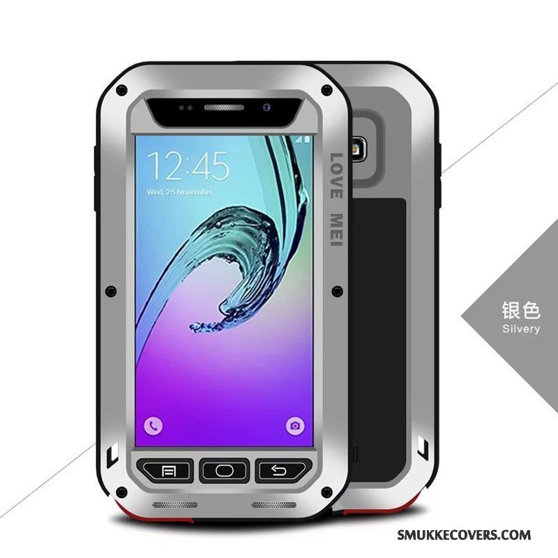 Etui Samsung Galaxy A3 2016 Beskyttelse Anti-fald Rød, Cover Samsung Galaxy A3 2016 Metal Telefontre Forsvar