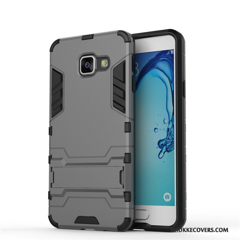 Etui Samsung Galaxy A3 2016 Beskyttelse Hård Sort, Cover Samsung Galaxy A3 2016 Anti-fald Sølv