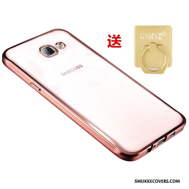 Etui Samsung Galaxy A3 2016 Blød Gennemsigtig Guld, Cover Samsung Galaxy A3 2016 Silikone