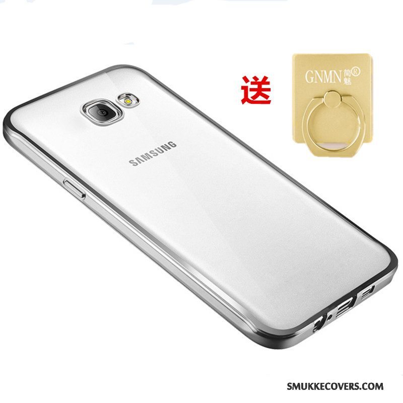 Etui Samsung Galaxy A3 2016 Blød Gennemsigtig Guld, Cover Samsung Galaxy A3 2016 Silikone