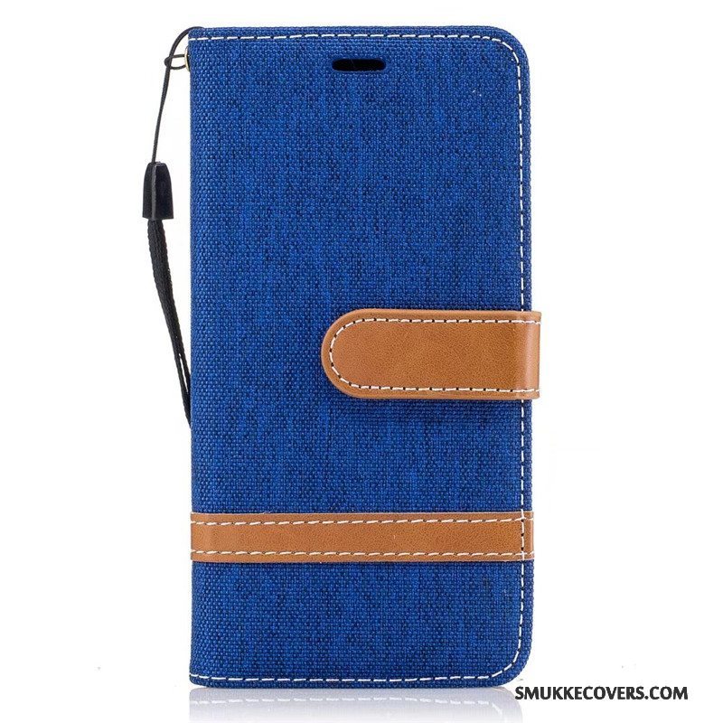 Etui Samsung Galaxy A3 2016 Tegnebog Denim Rød, Cover Samsung Galaxy A3 2016 Folio