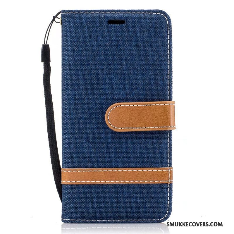 Etui Samsung Galaxy A3 2016 Tegnebog Denim Rød, Cover Samsung Galaxy A3 2016 Folio