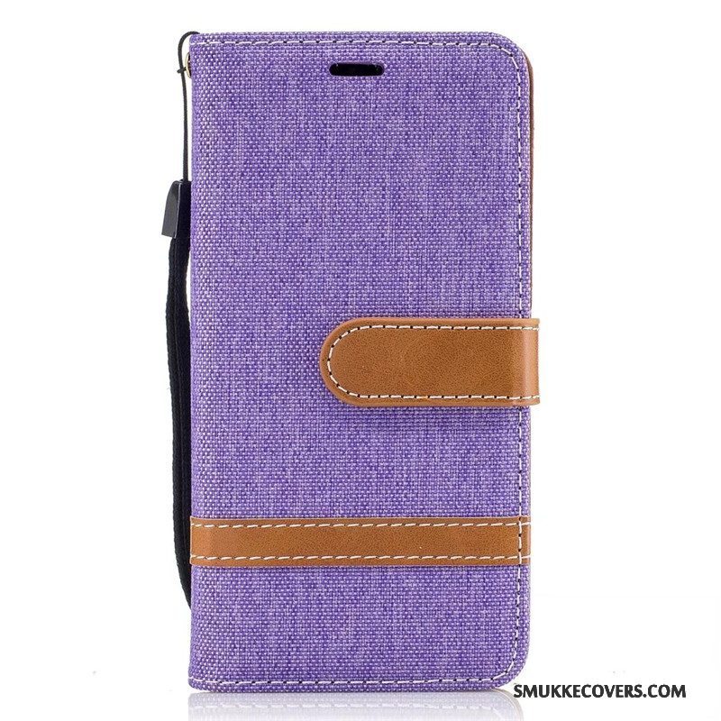 Etui Samsung Galaxy A3 2016 Tegnebog Denim Rød, Cover Samsung Galaxy A3 2016 Folio