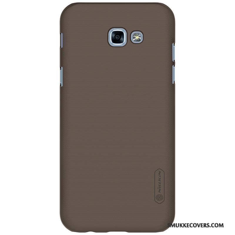 Etui Samsung Galaxy A3 2017 Beskyttelse Anti-fald Nubuck, Cover Samsung Galaxy A3 2017 Rød Hård