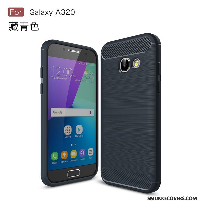 Etui Samsung Galaxy A3 2017 Blød Hård Anti-fald, Cover Samsung Galaxy A3 2017 Beskyttelse Telefongrå