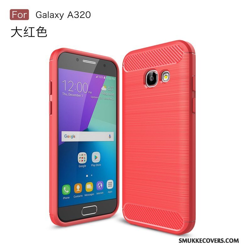 Etui Samsung Galaxy A3 2017 Blød Hård Anti-fald, Cover Samsung Galaxy A3 2017 Beskyttelse Telefongrå