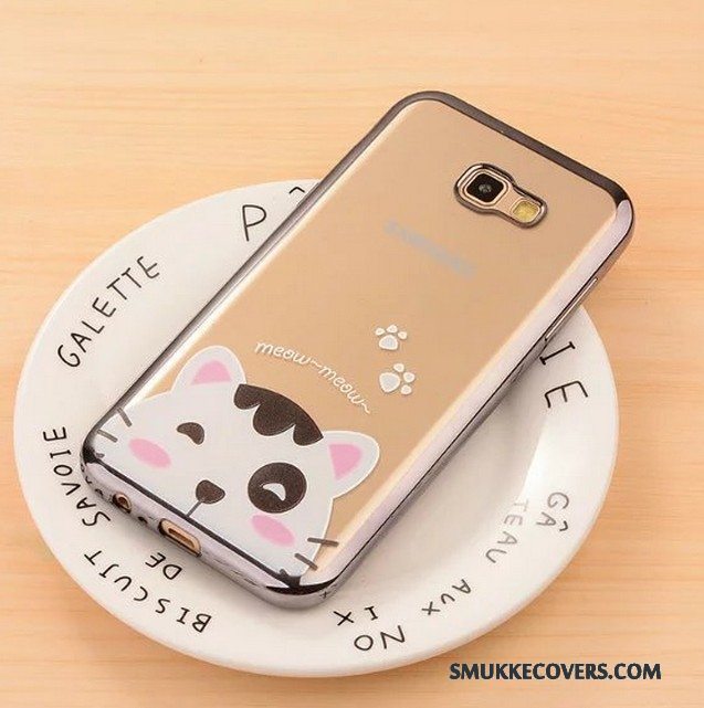 Etui Samsung Galaxy A3 2017 Cartoon Lyserød Belægning, Cover Samsung Galaxy A3 2017 Silikone Anti-fald Telefon