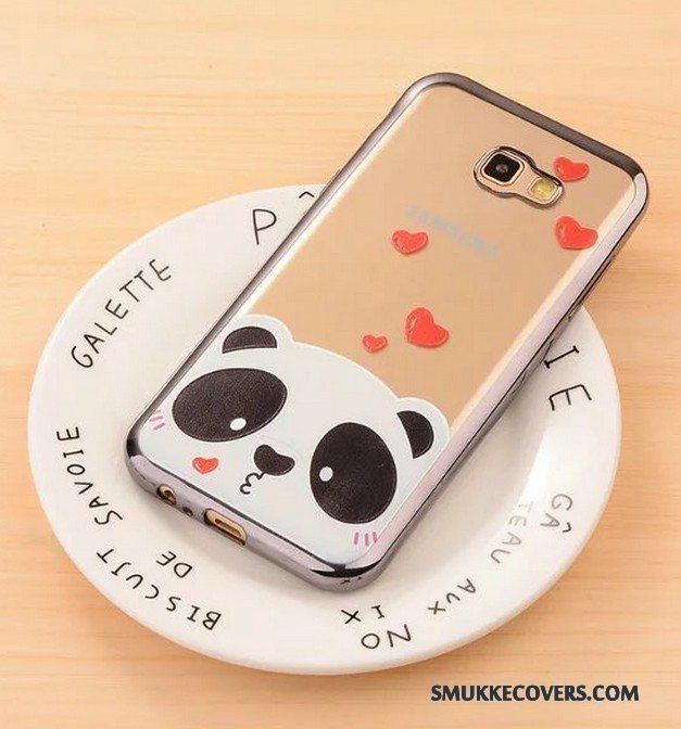 Etui Samsung Galaxy A3 2017 Cartoon Lyserød Belægning, Cover Samsung Galaxy A3 2017 Silikone Anti-fald Telefon