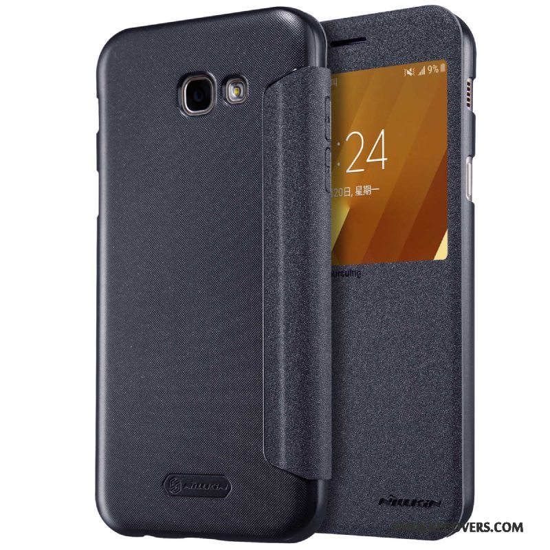 Etui Samsung Galaxy A3 2017 Læder Anti-fald Telefon, Cover Samsung Galaxy A3 2017 Folio Rød