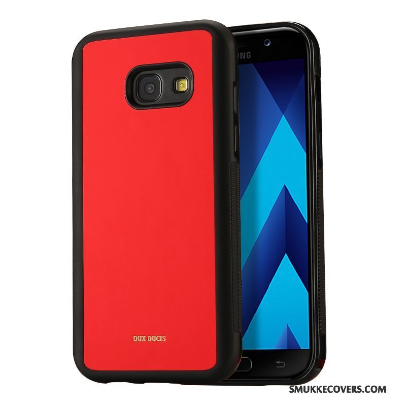 Etui Samsung Galaxy A3 2017 Læder Telefonanti-fald, Cover Samsung Galaxy A3 2017 Beskyttelse Kort Hvid