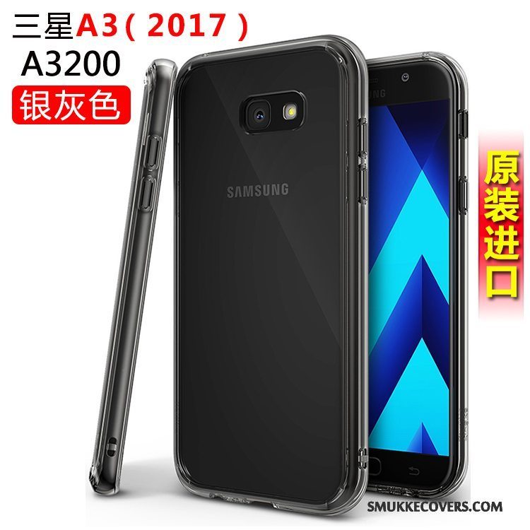 Etui Samsung Galaxy A3 2017 Silikone Anti-fald Telefon, Cover Samsung Galaxy A3 2017 Beskyttelse Hvid