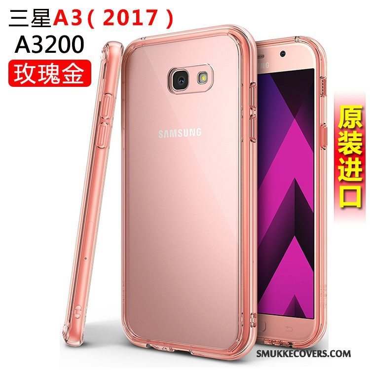 Etui Samsung Galaxy A3 2017 Silikone Anti-fald Telefon, Cover Samsung Galaxy A3 2017 Beskyttelse Hvid