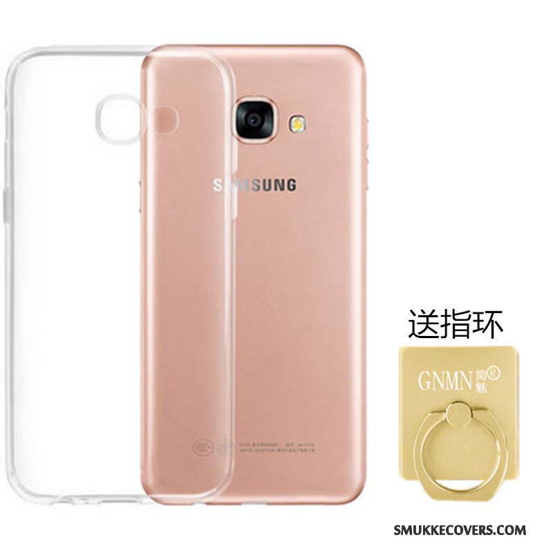 Etui Samsung Galaxy A3 2017 Silikone Gennemsigtig Hvid, Cover Samsung Galaxy A3 2017 Blød Telefon
