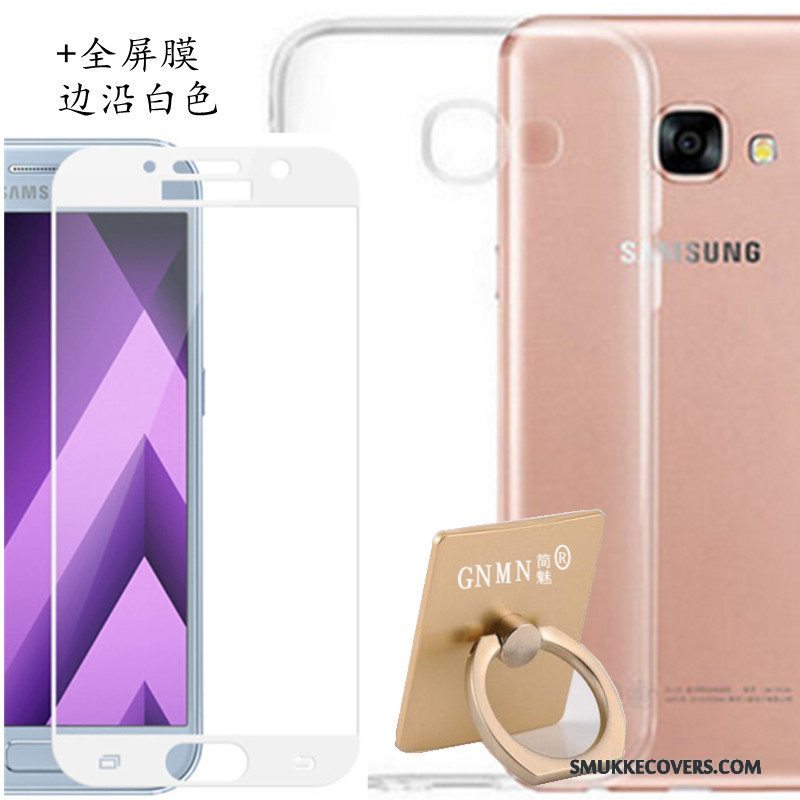 Etui Samsung Galaxy A3 2017 Silikone Gennemsigtig Hvid, Cover Samsung Galaxy A3 2017 Blød Telefon