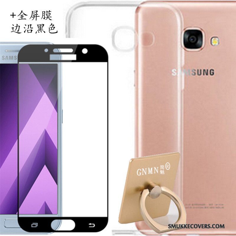 Etui Samsung Galaxy A3 2017 Silikone Gennemsigtig Hvid, Cover Samsung Galaxy A3 2017 Blød Telefon