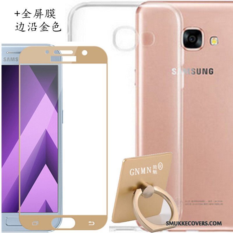 Etui Samsung Galaxy A3 2017 Silikone Gennemsigtig Hvid, Cover Samsung Galaxy A3 2017 Blød Telefon