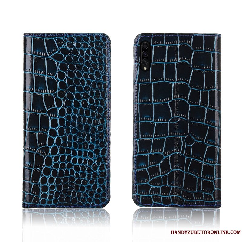 Etui Samsung Galaxy A30s Folio Krokodille Anti-fald, Cover Samsung Galaxy A30s Silikone Telefonny